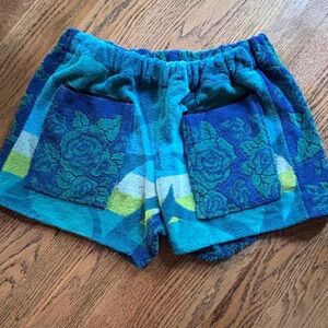 One of a kind, handmade vintage towel shorts